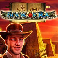 Book of Ra Deluxe by Novomatic, showcased at stardacasino-de.com – game logo